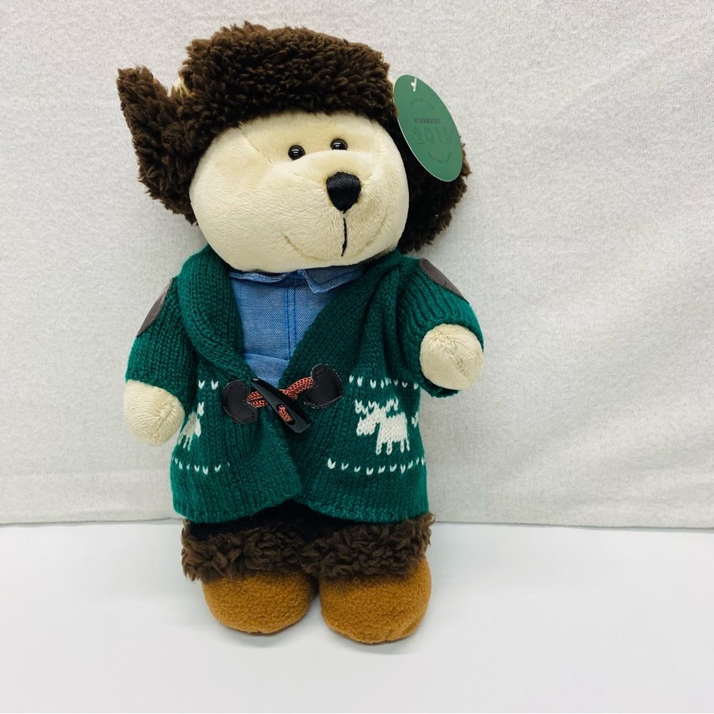 Starbucks 2016 Limited Edition Home For the Holidays Bearista Boy Bear Plush